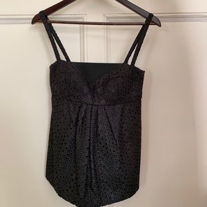 Cynthia Steffe Shimmery Eyelet Tank